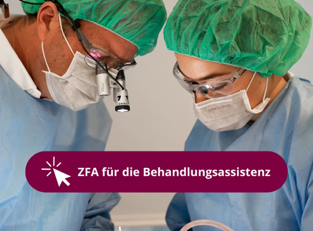 ZFA für die Behandlungsassistenz bei Knauf.Kollegen: Assistenz bei einem chirurgischen Eingriff